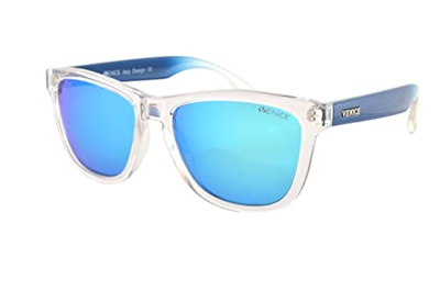 VENICE EYEWEAR Gafas de sol UNIX unisex polarizadas con protección 100% UV400 (Transparente Azul)