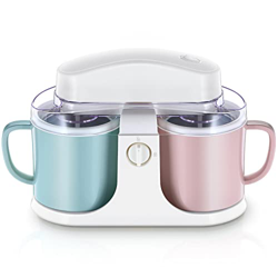 LPY MáQuina para Hacer Helados De Doble Barril para El Hogar, MáQuina para Hacer Helados AutomáTica para El Hogar, Mini MáQuina para Hacer Helados De  características