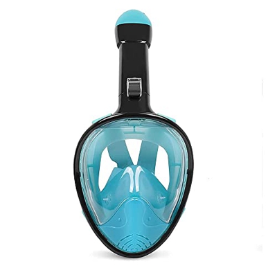 QHYXT Snorkel para Adultos Máscara de Cara Completa, Buceo antivaho y a Prueba de Fugas, Traje seco Plegable con Soporte de cámara Desmontable y Siste