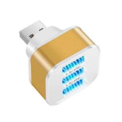 CiniYuklo Cargador portátil para smartphone con 3 puertos USB de pared, apto para smartphones, tabletas, dispositivos inteligentes, atornillador de ba