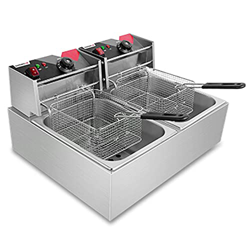 Freidora eléctrica Comercial con Cesta y Tapa, freidora Profesional de encimera con función de Control de Temperatura para Uso Comercial y doméstico ( características