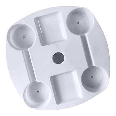 Niktule 14.5 Inch Beach Umbrella Table with Cup Holders and Snack Compartments Suitable for Beach Patio Garden Swimming Pool White