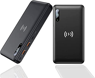 DSJ Banco de Energía de Inducción de 50000Mah 15W, 65W Qi Wireless Power Bank Pd Qc 4.0 Cargador de Carga Rápida Cargador Lcd Lcd Cargador para 99% de