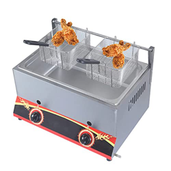 Freidora de Gas con cestas y Tapas, freidora de Gas/freidora de encimera de Gran Capacidad de 11 l/22 l, Mango ergonómico Cool Touch, Revestimiento An precio