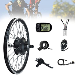 Amick Kit de conversión de Bicicleta eléctrica de 36V/48V 500W, Kit de conversión de Motor de Bicicleta eléctrica con Pantalla LCD5, Kit de Rueda Tras en oferta