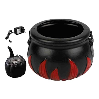 Colcolo Máquina de niebla de Halloween, con caldero de bruja que cambia de color con adaptador Máquina de niebla de decoración de bricolaje para sala 