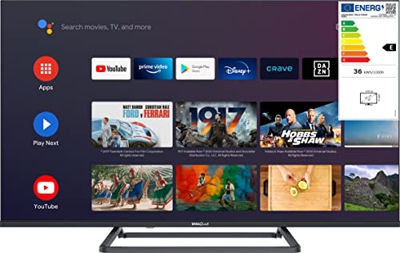 Digiquest Smart TV 40", HD Ready, Android Google TV, WiFi, LCN Tivùsat, base central, negro [Clase de eficiencia energética E] [Clase de eficiencia en