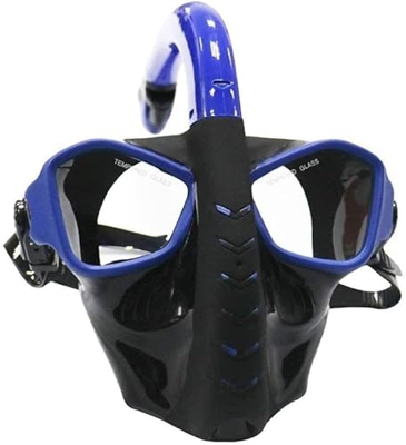 QHYXT Conjunto de Paquete de esnórquel Máscara de esnórquel Máscara de esnórquel de Buceo Gafas de natación subacuáticas de Silicona Máscara de respir