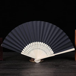 Desconocido Ventilador Plegable Plegable Ventiladores 50 PCS/Lot Patrón Danza Plegable Danza Elegante Papel Mano Fan Fan de Boda Favors (Color: Ventil características