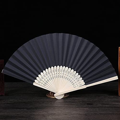 Desconocido Ventilador Plegable Plegable Ventiladores 50 PCS/Lot Patrón Danza Plegable Danza Elegante Papel Mano Fan Fan de Boda Favors (Color: Ventil