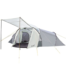 Skandika Bern | Tienda de campaña Tipo cúpula para 4 Personas con claraboya panorámica, 2 cabinas para Dormir, Suelo bañera, 2m de Altura, Impermeable en oferta