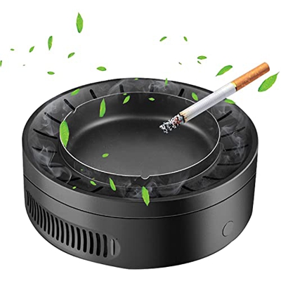 JINPENGRAN Purificador de Aire de cenicero sin Humo para Limpiar el Humo de Segunda Mano USB Bandeja de Cenizas Recargable para Fumar para el Cigarril