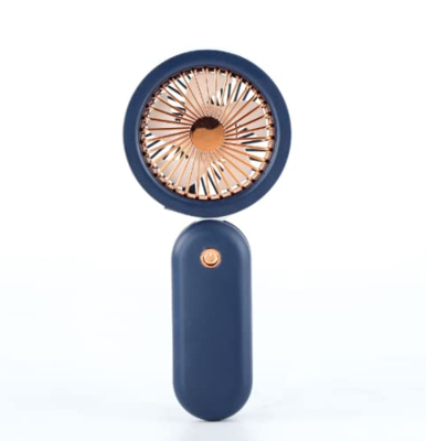 Mano - Ventilador Telescópico Compacto Al Aire Libre Y Fácil De Transportar Ventilador De Bolsillo Cinturón Mudo Azul Claro