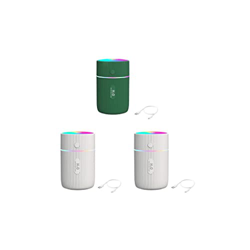 YUSSEQDD 3 Juegos de humidificador de aire portátil de 220ML con luz nocturna, difusor de bajo ruido, rociador de niebla, coche, dormitorio, sala de e en oferta