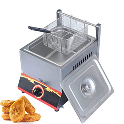 Freidora de Gas compacta, Acero Inoxidable/freidora de Gas, freidora de Gas Comercial Profesional de Gran Capacidad de 11 l/22 l, con cestas y Tapa ex características