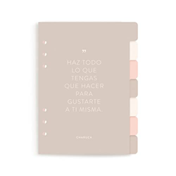 SET DE 7 SEPARADORES PARA TU AGENDA DE ANILLAS CHARUCA. A5. MANTRAS precio