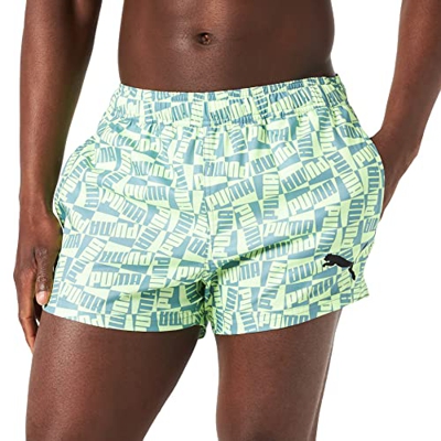PUMA Block Logo Short Shorts Bermudas, Mineral Blue Combo, S para Hombre