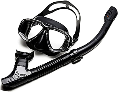 QHYXT Máscara de Buceo Máscaras de Buceo Máscara de esnórquel Profesional Juego de Gafas antivaho Silicona Natación Pesca Equipo de esnórquel Regalo I