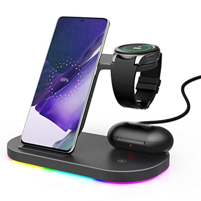 n/a Los Cargadores inalámbricos están soportan la compatibilidad de la estación de Carga rápida de 15W con el Modelo de Marca (Color : B)