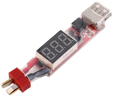TOMYEUS 2s-6s Convertidor de Cargador de batería de Litio T-Plug XT60 Enchufe con Pantalla de Voltaje for iPhone iPad HTC preciso ( Color : T Plug wit