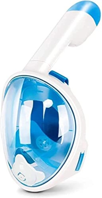 QHYXT Máscaras de Buceo Scuba Underwater Snorkeling Mask Full Face Mask Anti Fog Snorkel Mask Respiración para Hombres Mujeres Niños Niños Adultos