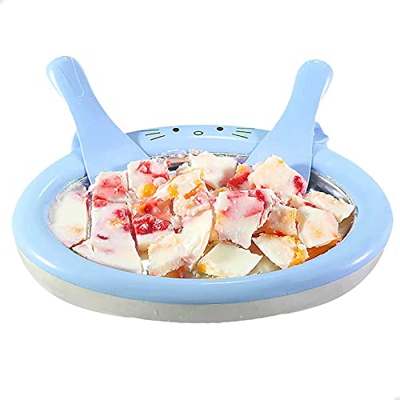 Fabricante de Helados instantneos - Ice Cream Rolls Maker Machine - Maquina de Hacer Helados Plancha para Hacer Helados Maquina Helado Frito Hacer Hel