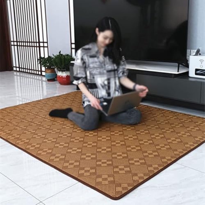 Bonilaan Almohadilla De Dormir De Verano, Colchón De Bambú Plegable De Verano, Colchón de Refrigeración, Transpirable Absorción Fuerte del Sudor Colch