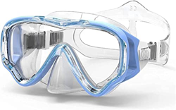 QHYXT Máscaras de Buceo Máscara de esnórquel subacuático y Snorkel Gafas antivaho Buceo Natación Juego de Tubos de respiración fácil para niños Los ni precio