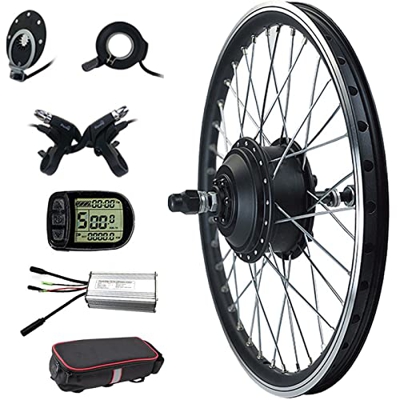 Amick Kit de conversión de Bicicleta eléctrica 36V/48V 500W Kit Impermeable de Bicicleta eléctrica Rueda Trasera Kit de conversión de Motor de Bicicle