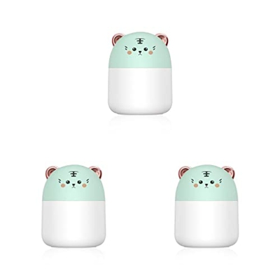 lmoikesz 3 Juegos de Humidificador de aire portátil de 250ML, rociador de niebla recargable por USB, difusor silencioso, atomizador hidratante para do