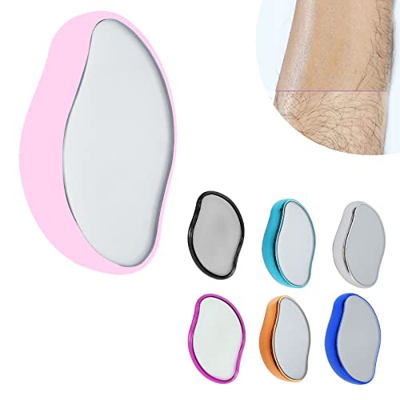 Borrador de pelo de cristal, herramienta de depilación sin dolor, depilación física con depiladora, removedor de vello mágico rápido y fácil para cara
