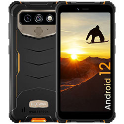 Móvil Resistente HOTWAV T5 Pro Teléfono Moviles Indestructible Android 12, 6''HD 7500mAh Movil Rugerizado IP68IP69K 4GB+32GB 1TB Expandible 13MP 4G Do en oferta