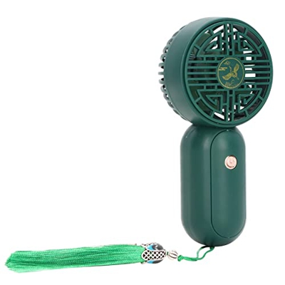 Mini ventilador Portátil Verde Ventilador de mano ajustable de 3 etapas para deportes al aire libre para viajes de verano
