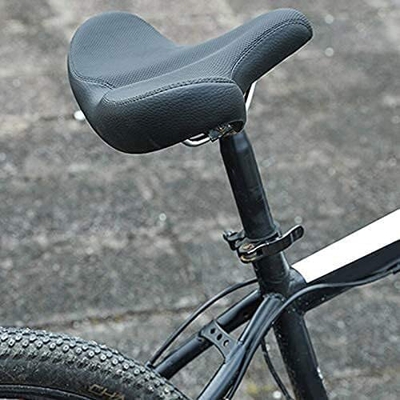 Sillín de Bicicleta cómodo Asiento de Bicicleta, Asiento Trasero de Bicicleta MTB PU Cuero de Cuero Suave Cusco Trasero Asiento de Rebote de Espuma Ac