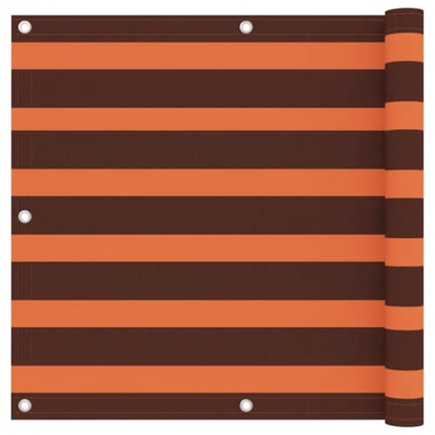 Wakects Pantalla de Privacidad para Patio, Pantalla de Balcón Naranja Y Marrón de 90 X 400 Cm para Balcón de Patio Trasero