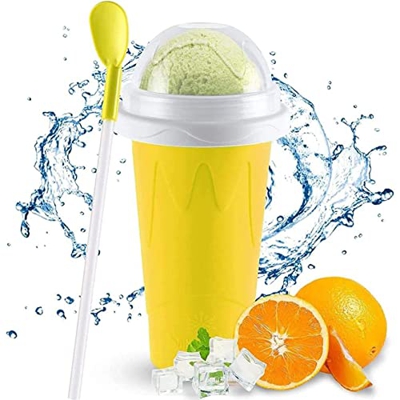 WMFS Slushie Maker - Taza mágica de congelación rápida, reutilizable para batido de verano/jugo para hacer granizados, taza portátil para apretar, hec