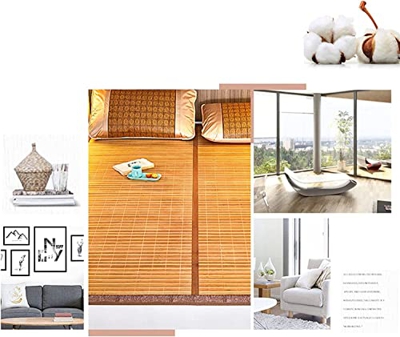 Alfombras para dormir de verano Colchón de bambú plegable de doble cara cuadrícula enfriando almohadilla for dormir absorbe sudor y humedad diseño ple