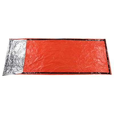 Yuecoom Saco de Dormir, Saco de Dormir de Emergencia Reutilizable de película de Aluminio PE, portátil Ligero a Prueba de Viento para Acampar y Viajar