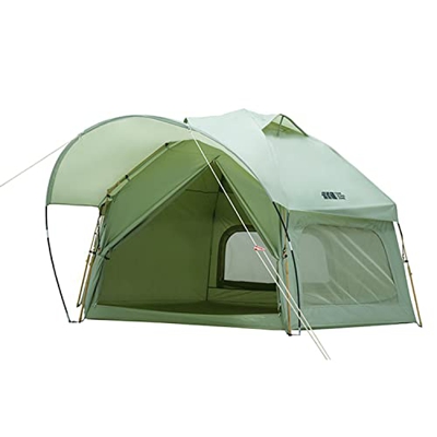 ZLZNX Tienda Hexagonal Integrada para Acampar Al Aire Libre Tienda Campaña De Gran Espacio Refugios Solares Tienda De Cabina Instantánea,Verde,340 * 2