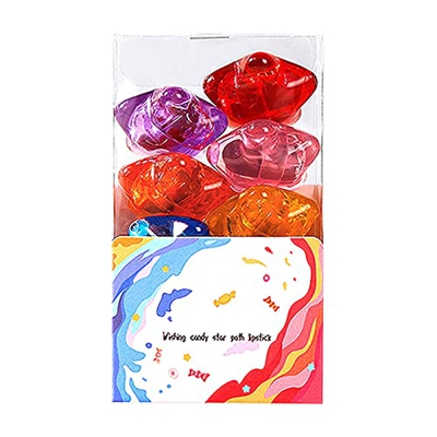 Labiales Transparentes Mini juego de pintalabios de cápsula de estrella de 9 colores, Mini tazas antiadherentes de larga duración, juego de lápiz Pale