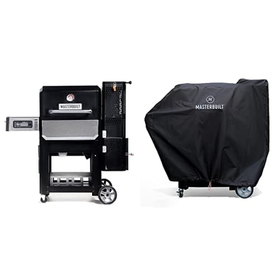 Masterbuilt® Gravedad Series™ 800 Barbacoa de carbón digital + Plancha + Fumador en negro + Masterbuilt® Gravedad Serie™ 800 Digitales Carbón vegetal 