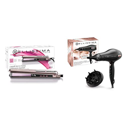 Imetec Bellissima B9 300, Plancha de pelo para peinado liso u ondulado, revestimiento de cerámica + Bellissima My Pro P3 3400 Secador de pelo con moto características