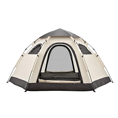 Tienda De Camping, Tienda HexáGono Totalmente AutomáTica, Espacio Familiar para 5-8 Personas, 190t Tela De PoliéSter A Prueba De Lluvia Y Humedad, B3 
