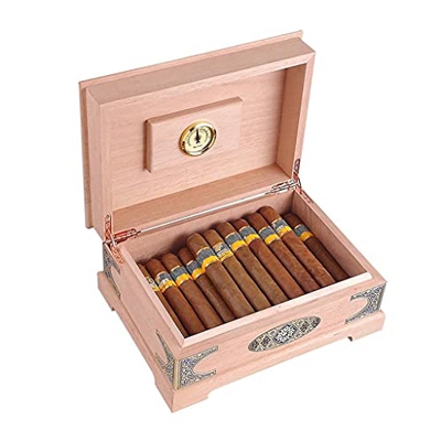 Caja de Cigarrillos Humidores Cigar Cedar Humidificador de Alta Capacidad Gabinete del humidificador Almacenamiento sin Pintar Humedad de Gama Alta Eq