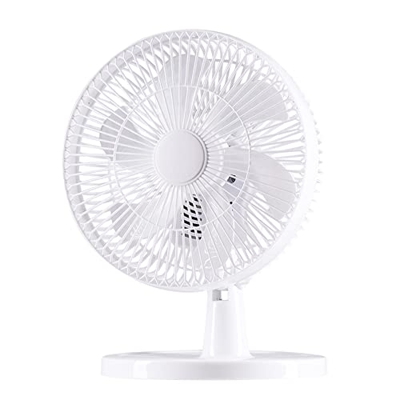 Ventilador De Escritorio Alimentado Por BateríA Recargable, Ventilador De Escritorio Personal Con Flujo De Aire De 2 Velocidades Y RotacióN De 360 ° V