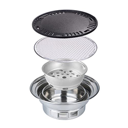 ZKFDP Parrilla de Barbacoa Parrilla de Barbacoa de Acero Inoxidable portátil Bandeja para Hornear Antiadherente Parrilla Dividida para picnics, Campin características