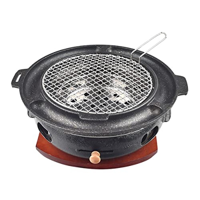 ZKFDP Parrilla de Barbacoa Parrilla de Barbacoa sin Humo Estufa de carbón Antiadherente portátil Parrilla pequeña Cocina Interior/Exterior (Color : A,