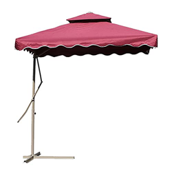 Sombrilla Colgante, 220 Cm, Borde De Paraguas Caído Rojo, Sombrilla Cuadrada, Base De Marco De Hierro Cruzado, Sombrilla De Jardín, Sombrilla, Tienda  precio