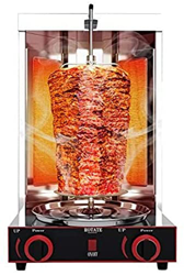 Máquina Eléctrica De Kebab Gyro Grill, Parrilla Eléctrica Automática Parrilla para Barbacoa, Parrilla De Carne De Kebab Vertical Acero Inoxidable 2 Qu precio
