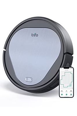 Robot Aspirador 3000Pa, Control a través de la aplicación y Alexa, 110 min de Funcionamiento, Retorno automático, Inteligente para Suelos Duros, Pelo